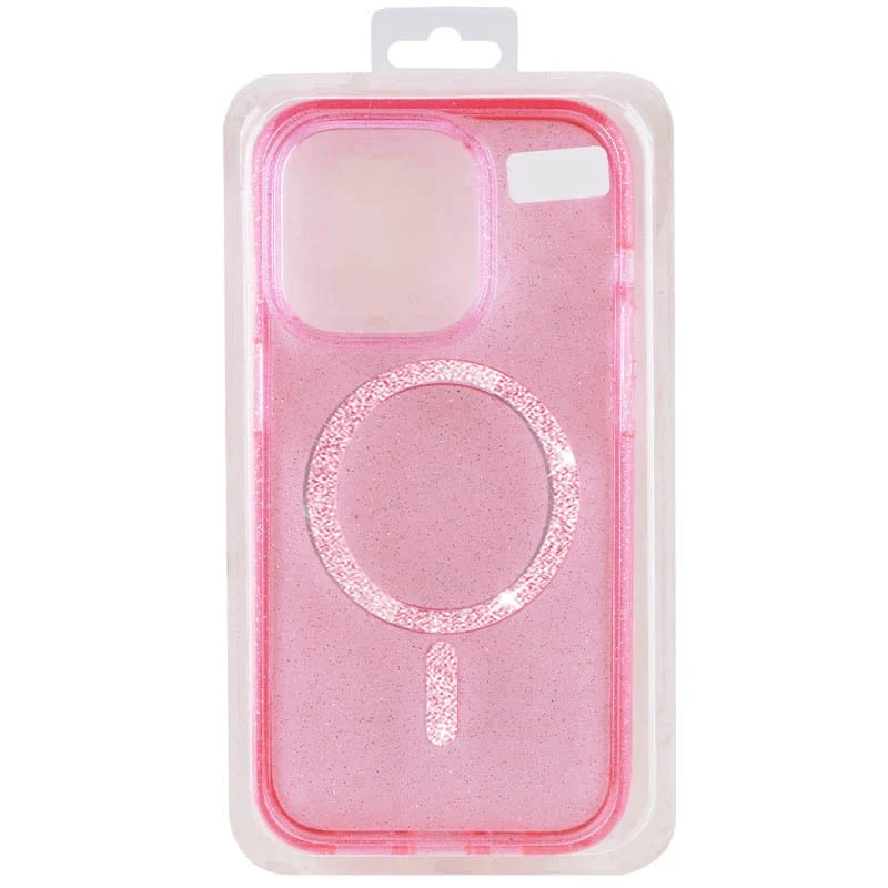Чехол TPU Eclipse Sparkle Magnetic Fit для Apple iPhone 14 / 13 (6.1"), Pink 2, TPU, купить оптом с доставкой