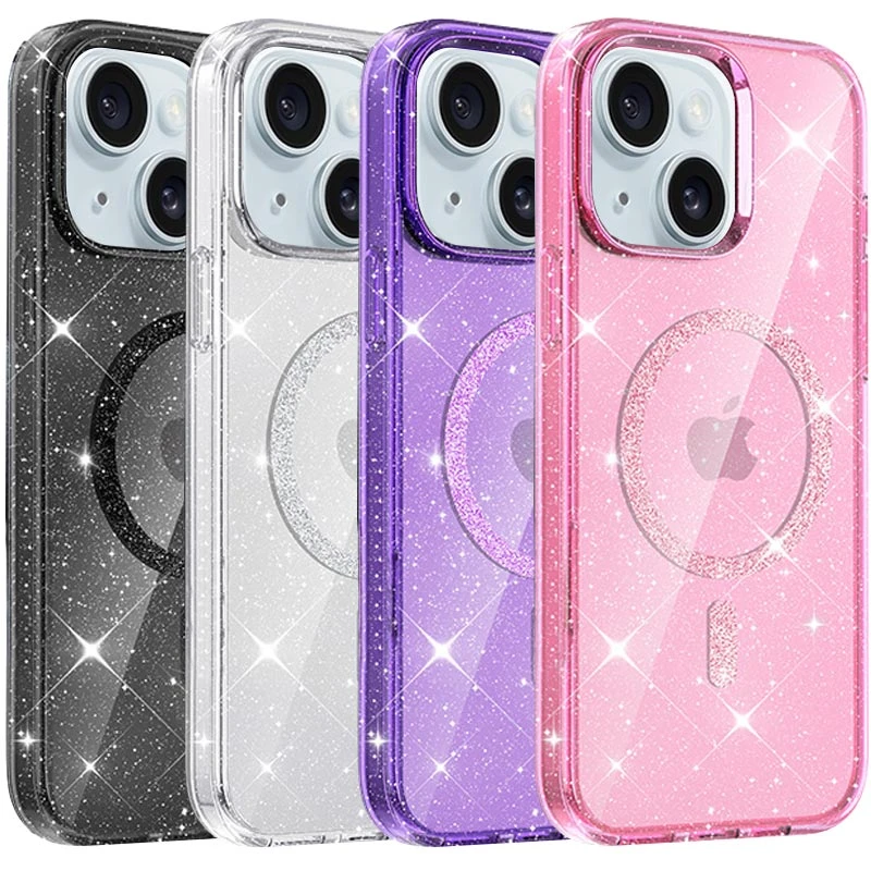 Чохол TPU Eclipse Sparkle Magnetic Fit для Apple iPhone 15 (6.1"), TPU, купити оптом з доставкою