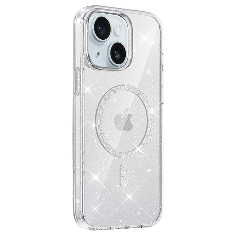 Чохол TPU Eclipse Sparkle Magnetic Fit для Apple iPhone 15 (6.1"), Clear 1, TPU, купити оптом з доставкою