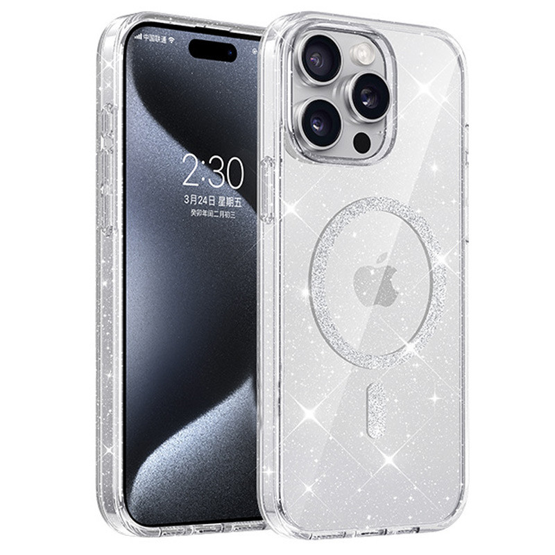 Блискучий чохол Eclipse Sparkle with MagSafe для Apple iPhone 15 Pro (6.1) | Galaxy MagFit на малюнкі №1