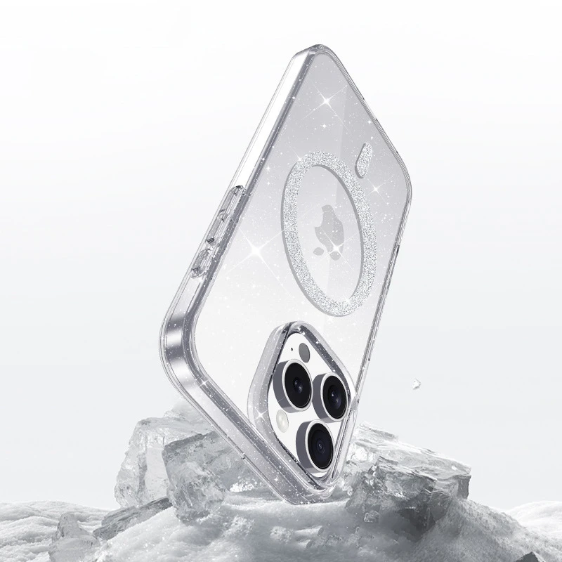 Чехол TPU Eclipse Sparkle Magnetic Fit для Apple iPhone 15 Pro (6.1"), Clear 4, TPU, купить оптом с доставкой