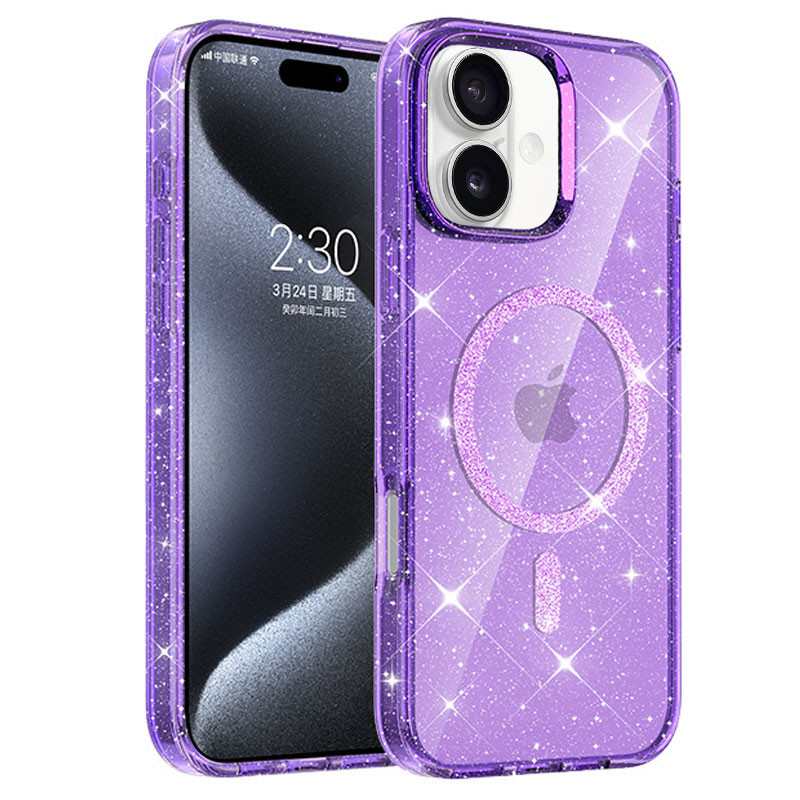 Блискучий чохол Eclipse Sparkle with MagSafe для Apple iPhone 16 (6.1) | Galaxy MagFit на малюнкі №1