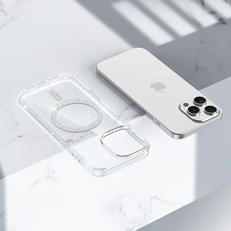 Чохол TPU Eclipse Sparkle Magnetic Fit для Apple iPhone 16 Pro (6.3"), Clear 3, TPU, купити оптом з доставкою