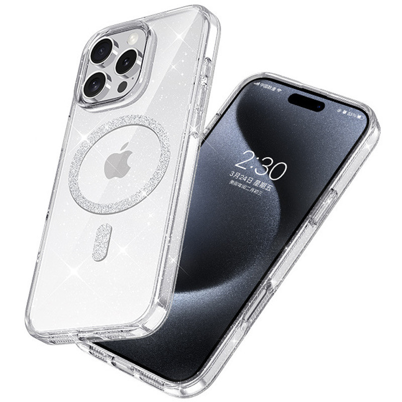 Сверкающий чехол Eclipse Sparkle with MagSafe для Apple iPhone 16 Pro (6.3) | Galaxy MagFit на картинке №7