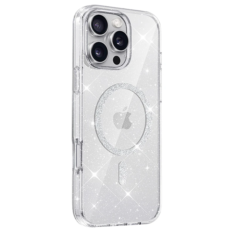 Чохол TPU Eclipse Sparkle Magnetic Fit для Apple iPhone 16 Pro (6.3"), Clear 7, TPU, купити оптом з доставкою