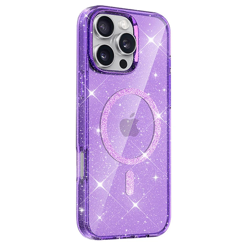 Чохол TPU Eclipse Sparkle Magnetic Fit для Apple iPhone 16 Pro (6.3"), Purple 1, TPU, купити оптом з доставкою