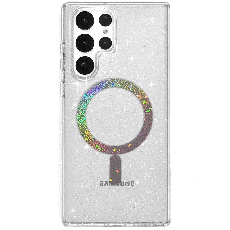 Чехол TPU Eclipse Sparkle Magnetic Fit для Samsung Galaxy S25 Ultra, Clear, TPU, купить оптом с доставкой