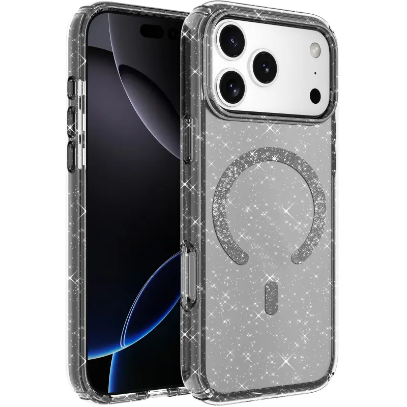Чехол TPU Eclipse Sparkle Magnetic Fit для Apple iPhone 17 Pro Max (6.9"), Black, TPU, купить оптом с доставкой