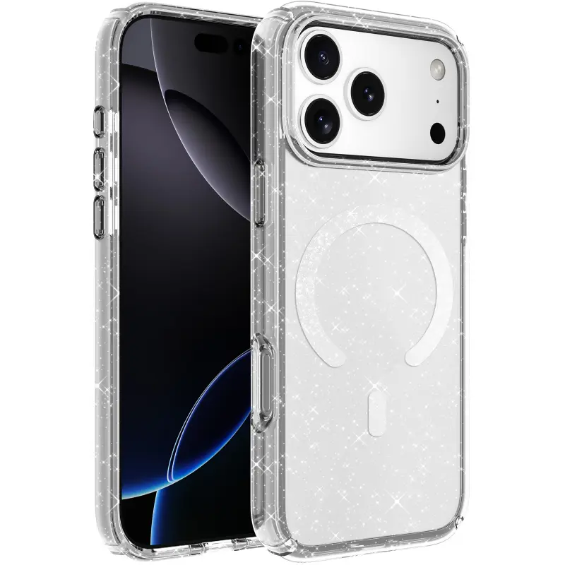 Чехол TPU Eclipse Sparkle Magnetic Fit для Apple iPhone 17 Pro Max (6.9"), Clear, TPU, купить оптом с доставкой