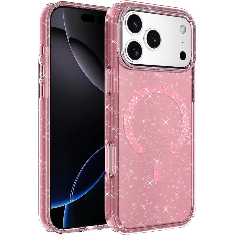 Чехол TPU Eclipse Sparkle Magnetic Fit для Apple iPhone 17 Pro Max (6.9"), Pink, TPU, купить оптом с доставкой