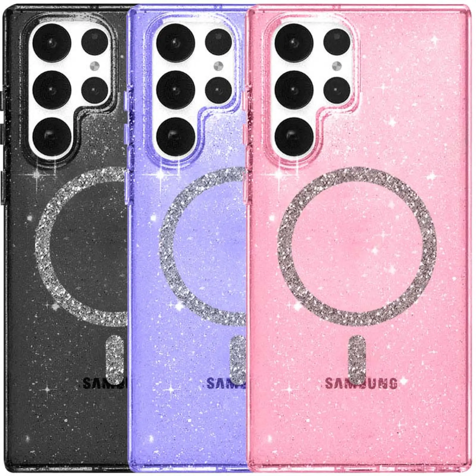 Чехол TPU Eclipse Sparkle Magnetic Fit для Samsung Galaxy S26 Ultra, TPU, купить оптом с доставкой