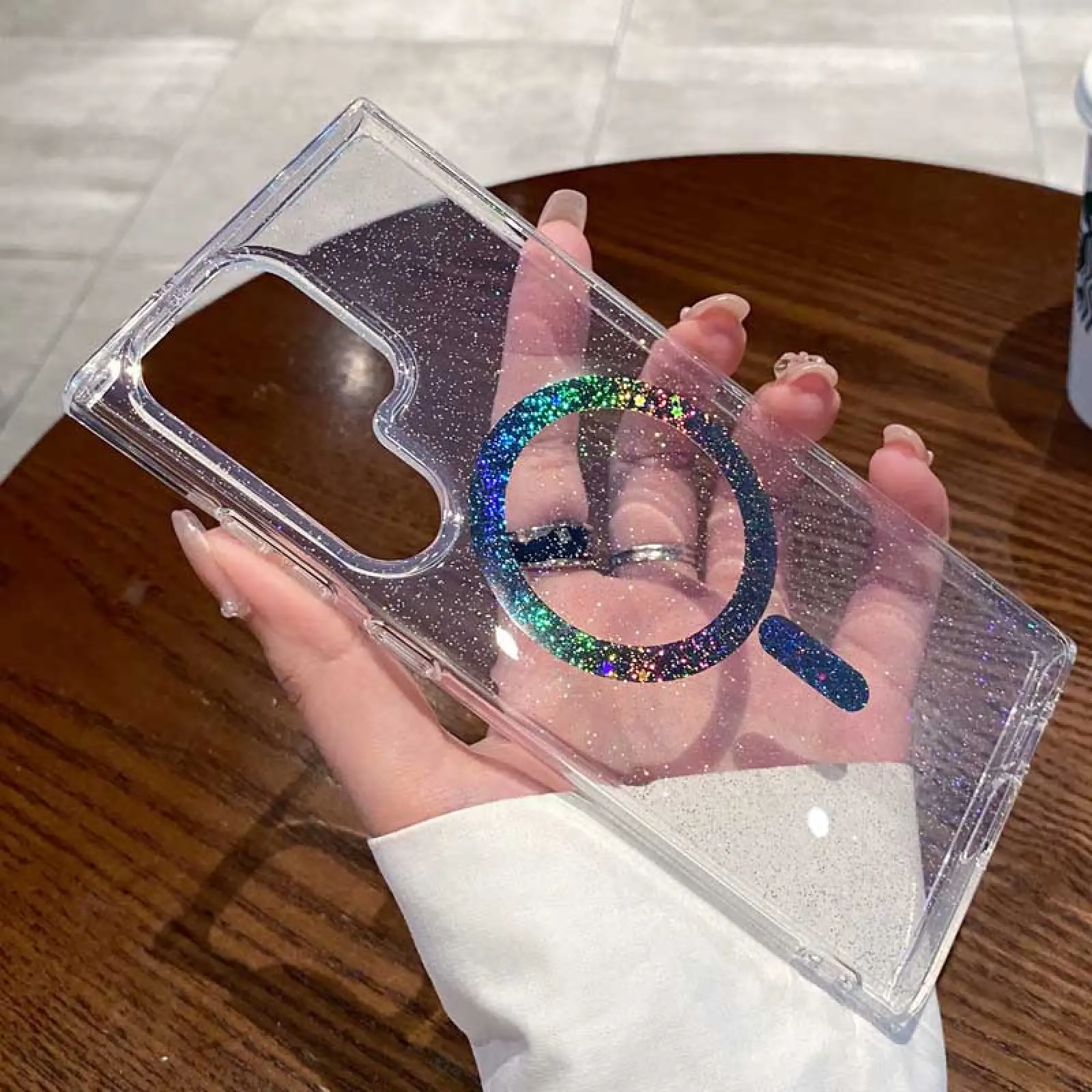 Чехол TPU Eclipse Sparkle Magnetic Fit для Samsung Galaxy S26 Ultra, Clear 2, TPU, купить оптом с доставкой