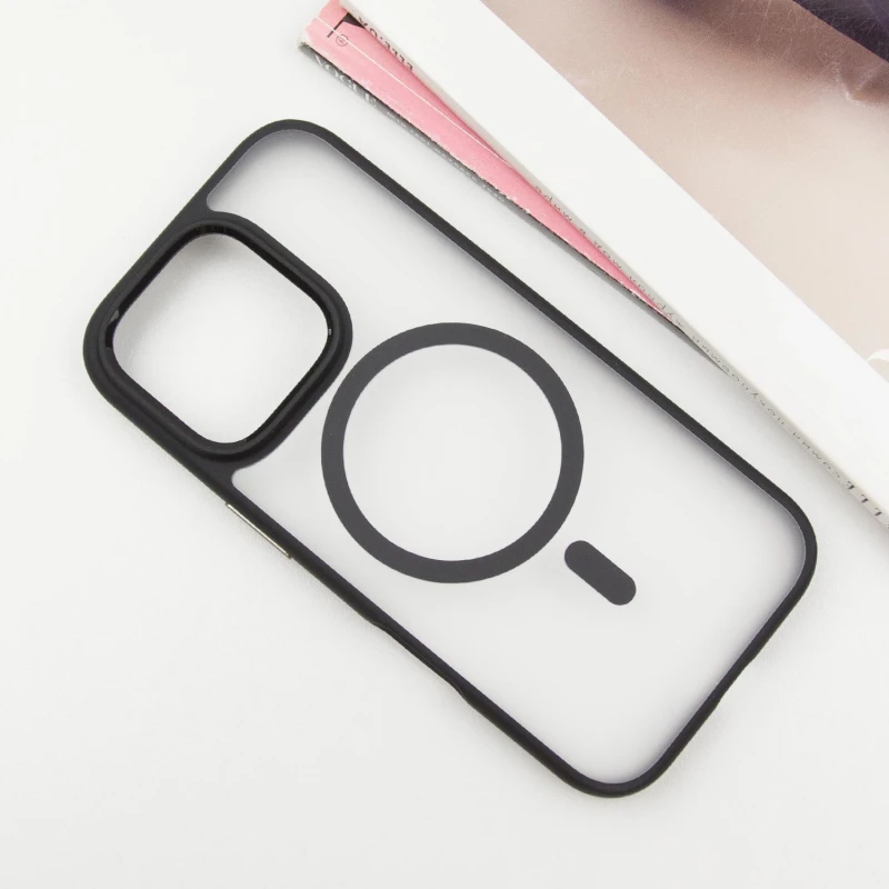 TPU+PC чохол Blueo Skin Friendly Frosted with MagSafe для Apple iPhone 16 Pro (6.3"), Чорний / Black 1, TPU+PC, купити оптом з доставкою
