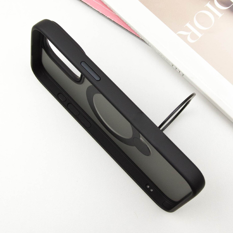 Чехол Metal Buttons with MagSafe Colorful HQ Ring для Apple iPhone 14 Pro (6.1) |TPU+PC| на картинке №4