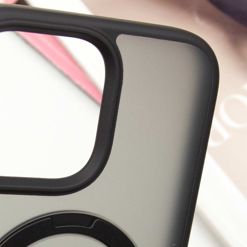 Чехол Metal Buttons with MagSafe Colorful HQ Ring для Apple iPhone 14 Pro (6.1) |TPU+PC| на картинке №7