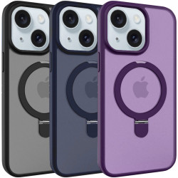TPU+PC чохол Metal Buttons with MagSafe Colorful HQ Ring для Apple iPhone 14 / 13 (6.1")