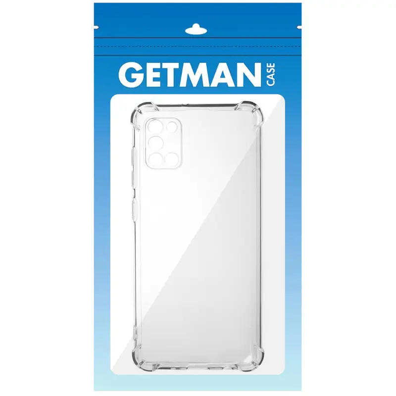 TPU чехол GETMAN Ease logo усиленные углы Full Camera для Samsung Galaxy A31, Бесцветный (прозрачный) 2, TPU, купить оптом с доставкой