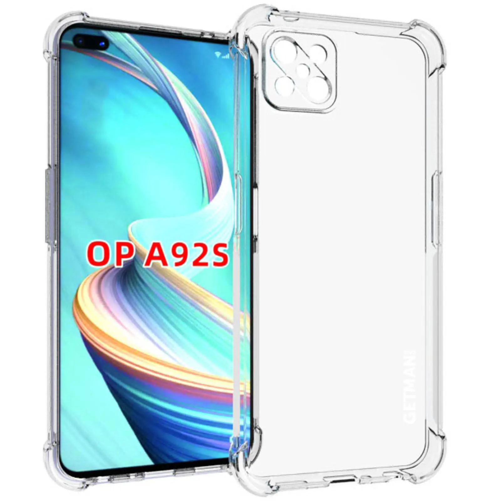 TPU чехол GETMAN Ease logo усиленные углы Full Camera для Oppo A92s, TPU, купить оптом с доставкой