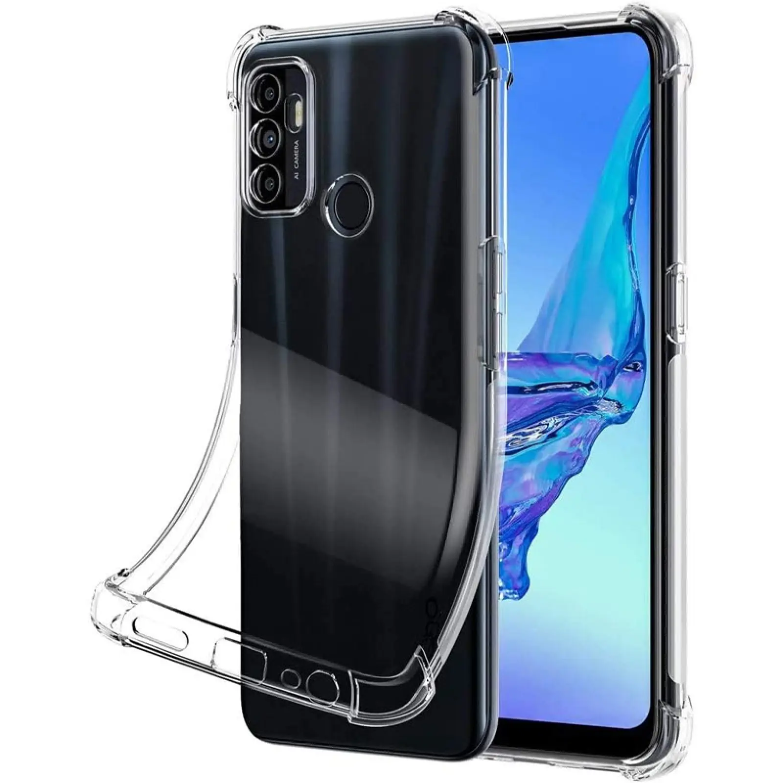 TPU чехол GETMAN Ease logo усиленные углы Full Camera для Oppo A53 / A32 / A33, Бесцветный (прозрачный) 1, TPU, купить оптом с доставкой
