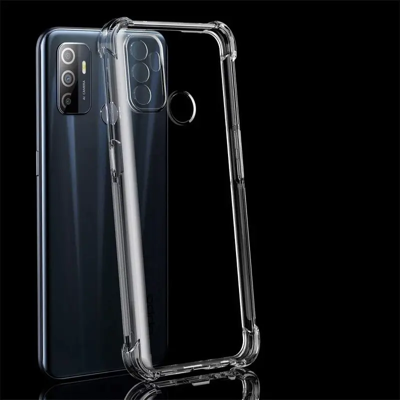 TPU чехол GETMAN Ease logo усиленные углы Full Camera для Oppo A53 / A32 / A33, Бесцветный (прозрачный) 3, TPU, купить оптом с доставкой