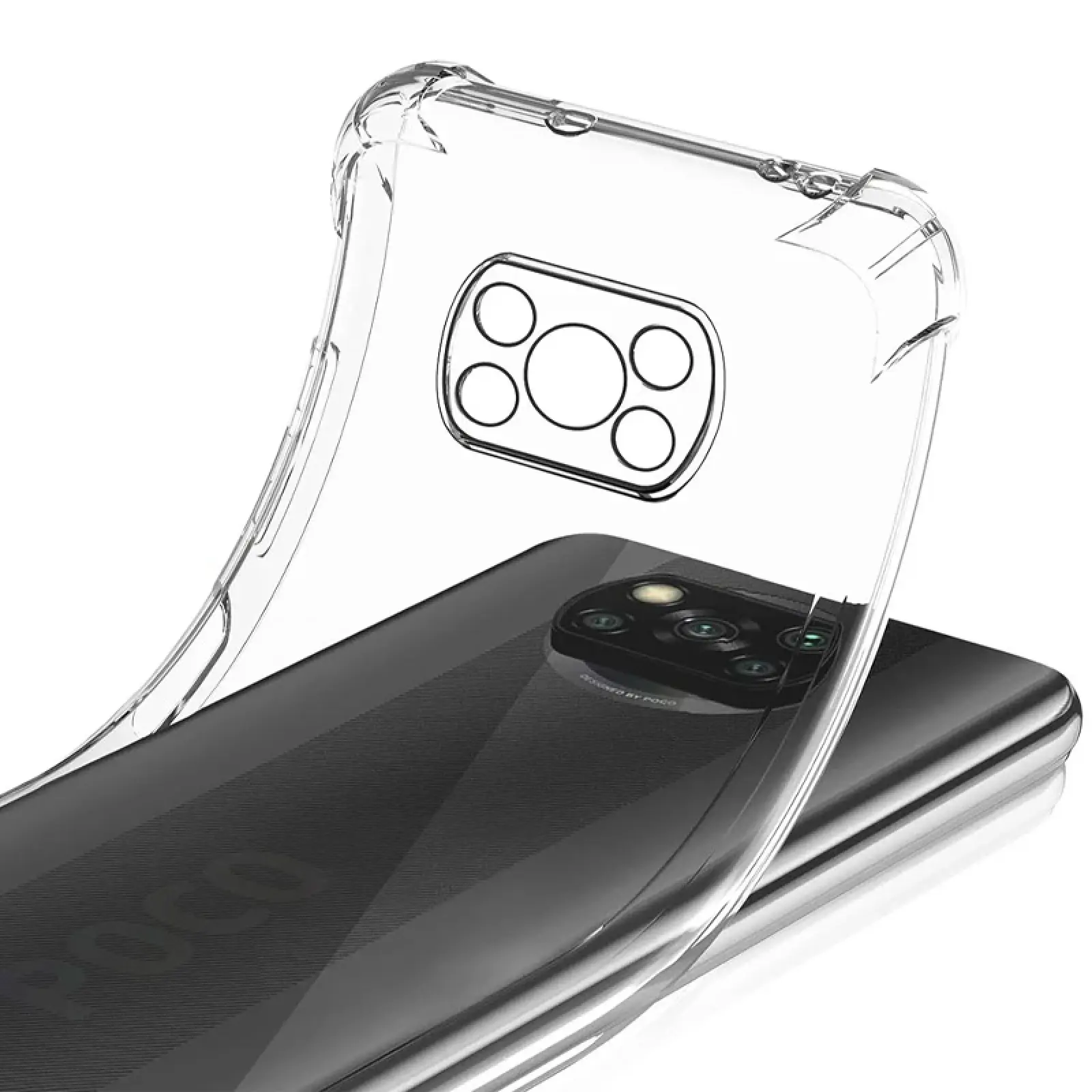 TPU чехол GETMAN Ease logo усиленные углы Full Camera для Xiaomi Poco X3 NFC / Poco X3 Pro, Бесцветный (прозрачный) 1, TPU, купить оптом с доставкой