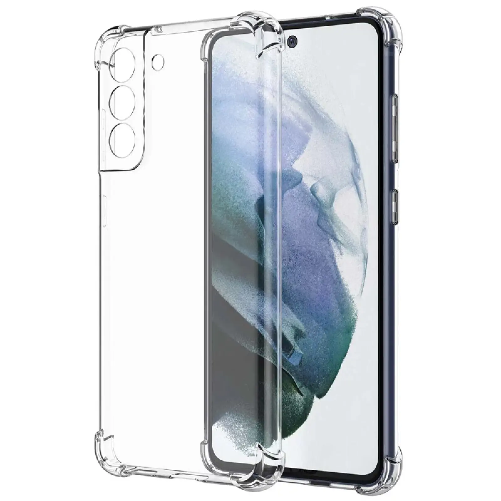 TPU чехол GETMAN Ease logo усиленные углы Full Camera для Samsung Galaxy S22+, Бесцветный (прозрачный) 1, TPU, купить оптом с доставкой