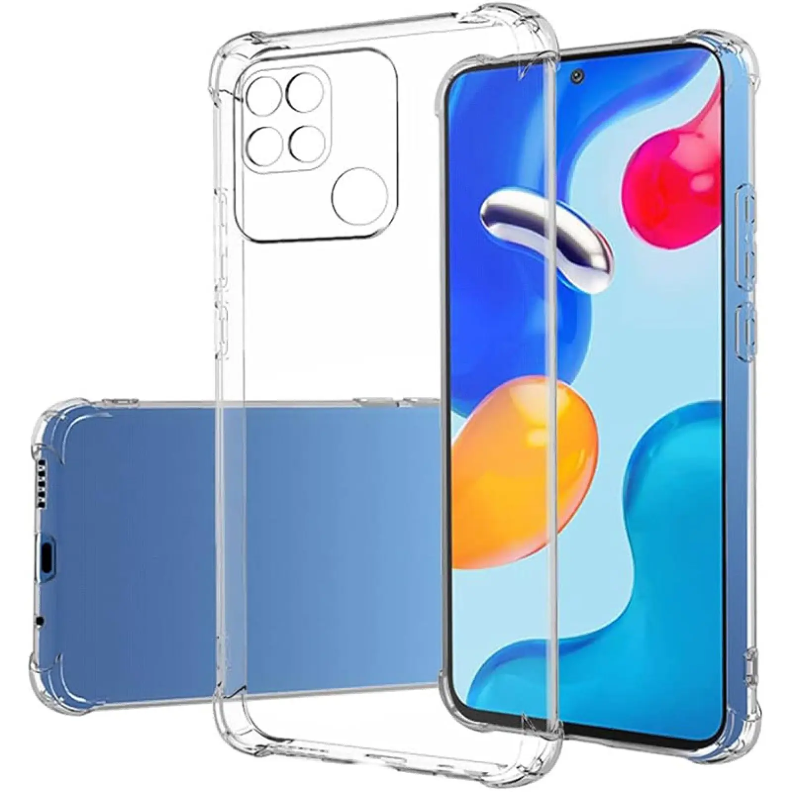 TPU чехол GETMAN Ease logo усиленные углы Full Camera для Xiaomi Redmi 10C, Бесцветный (прозрачный), TPU, купить оптом с доставкой