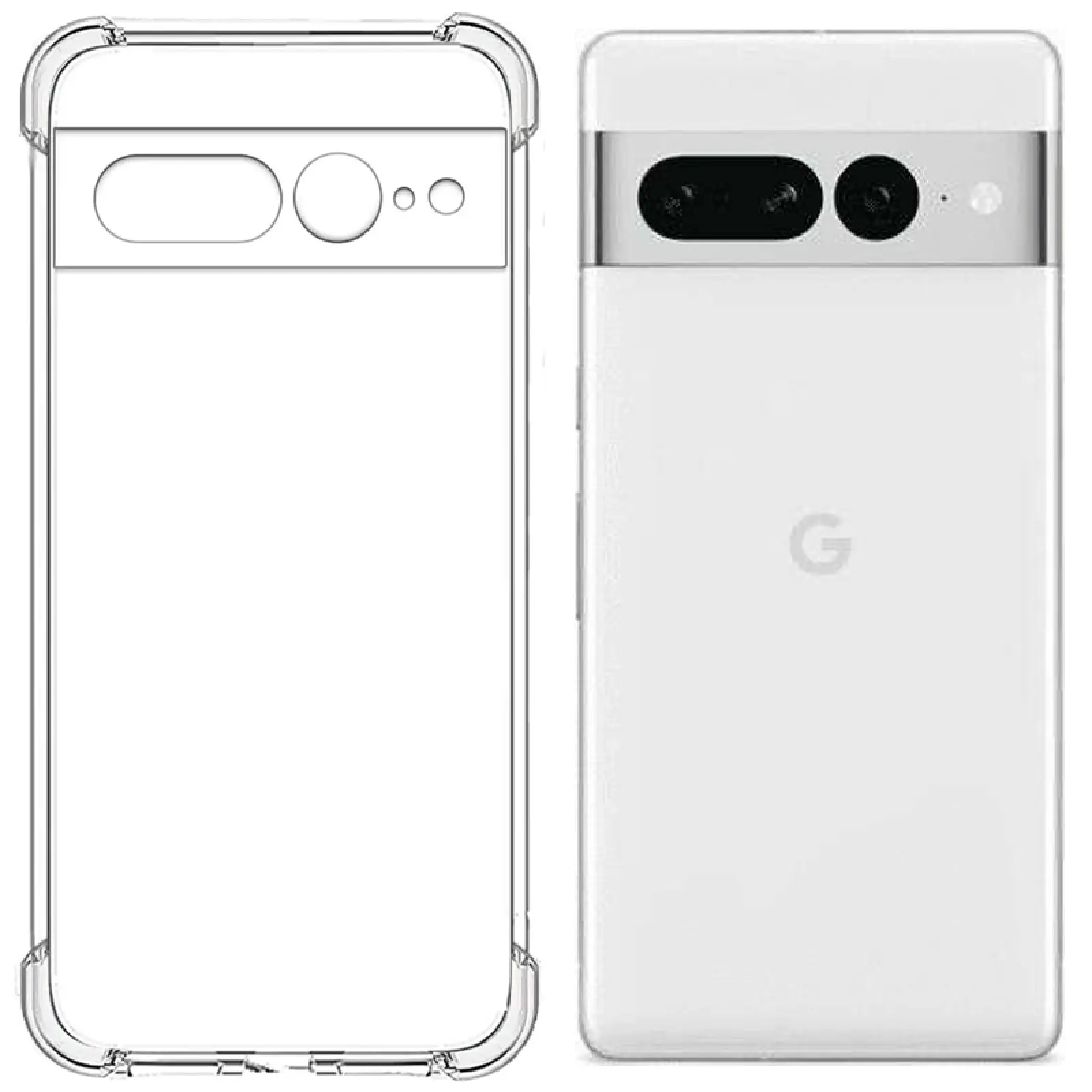 TPU чехол GETMAN Ease logo усиленные углы Full Camera для Google Pixel 7 Pro, Бесцветный (прозрачный), TPU, купить оптом с доставкой