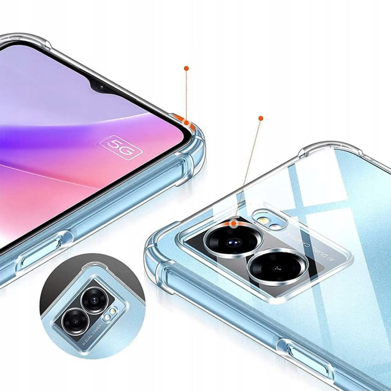 TPU чехол GETMAN Ease logo усиленные углы Full Camera для Oppo A57s / A57 4G / A77s, Бесцветный (прозрачный) 2, TPU, купить оптом с доставкой