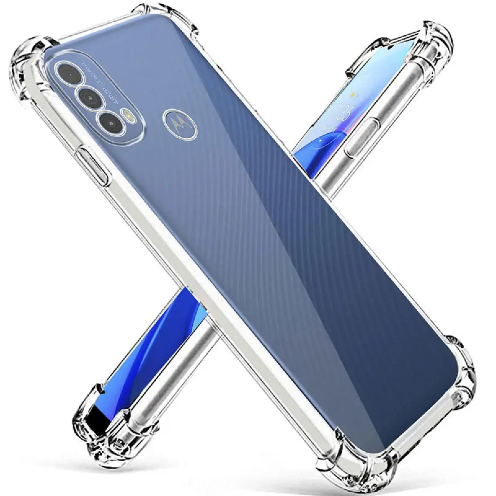 TPU чехол GETMAN Ease logo усиленные углы Full Camera для Motorola Moto E40 / E30, Бесцветный (прозрачный) 1, TPU, купить оптом с доставкой