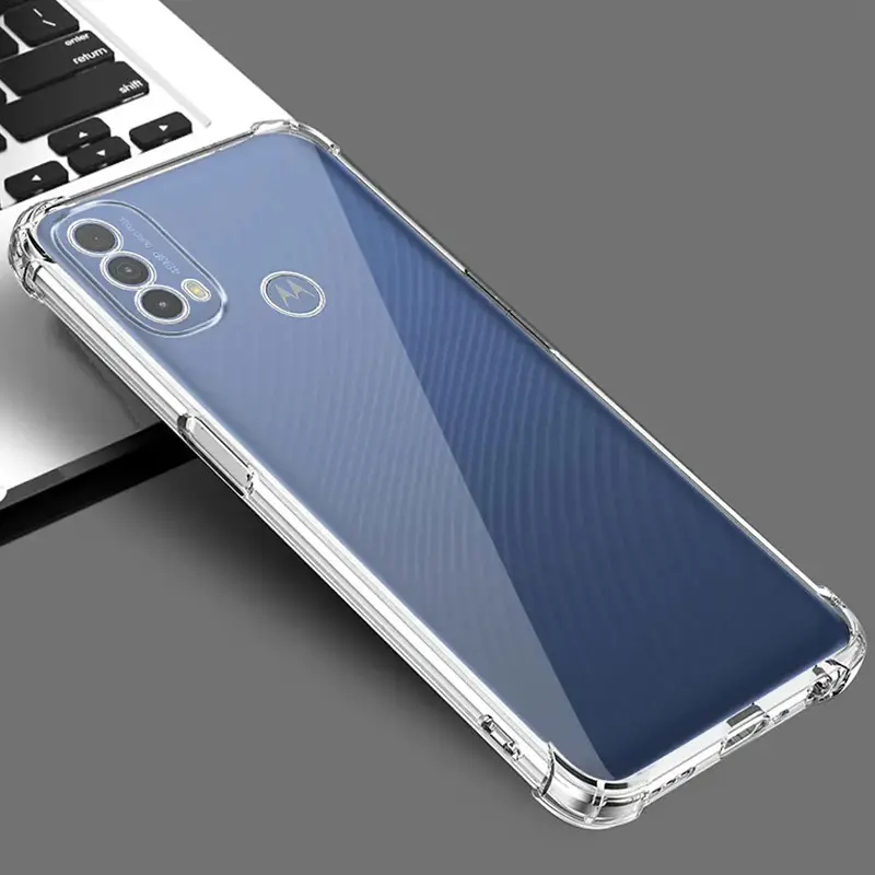 TPU чехол GETMAN Ease logo усиленные углы Full Camera для Motorola Moto E40 / E30, Бесцветный (прозрачный) 3, TPU, купить оптом с доставкой
