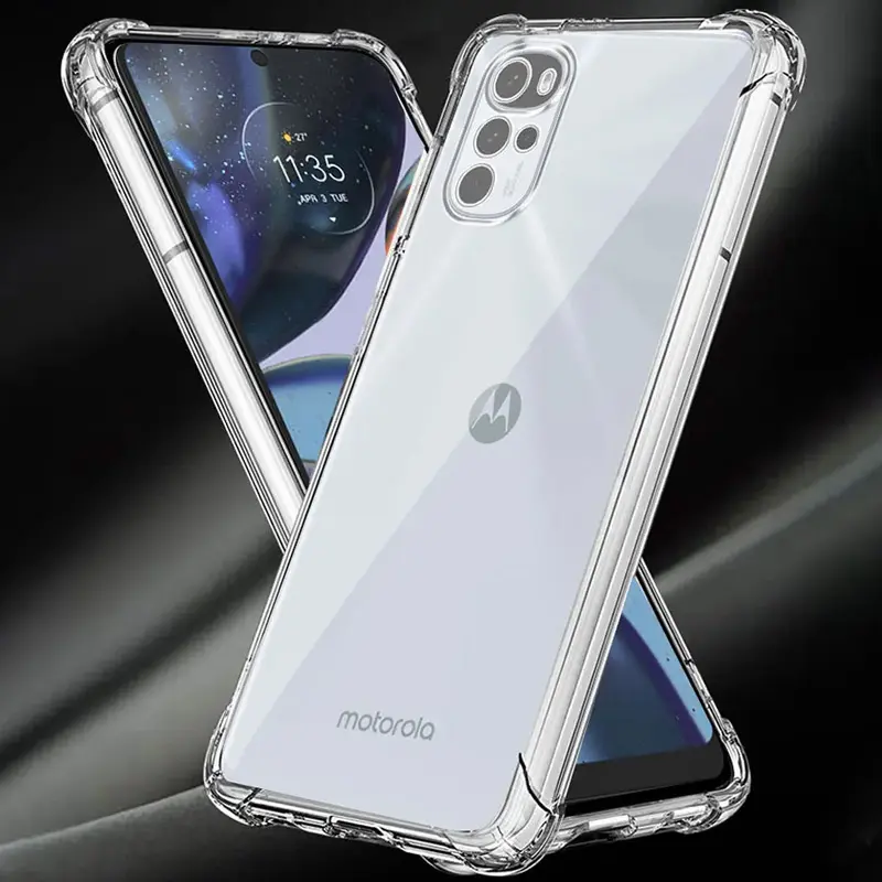 TPU чехол GETMAN Ease logo усиленные углы Full Camera для Motorola Moto G22, Бесцветный (прозрачный) 1, TPU, купить оптом с доставкой