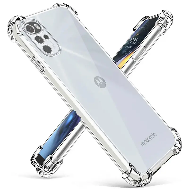 TPU чехол GETMAN Ease logo усиленные углы Full Camera для Motorola Moto G22, Бесцветный (прозрачный) 2, TPU, купить оптом с доставкой