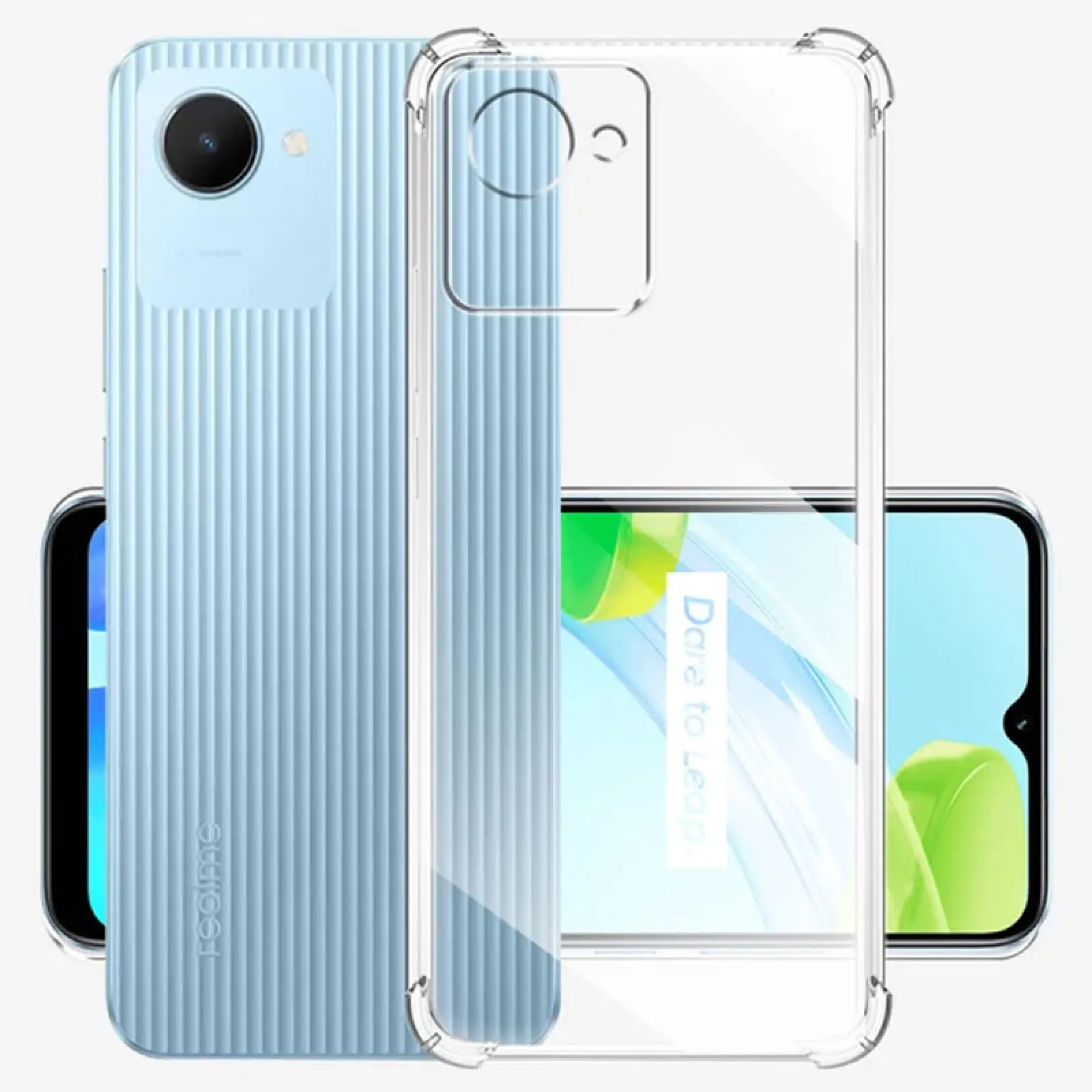 TPU чехол GETMAN Ease logo усиленные углы Full Camera для Realme C30s, Бесцветный (прозрачный) 2, TPU, купить оптом с доставкой