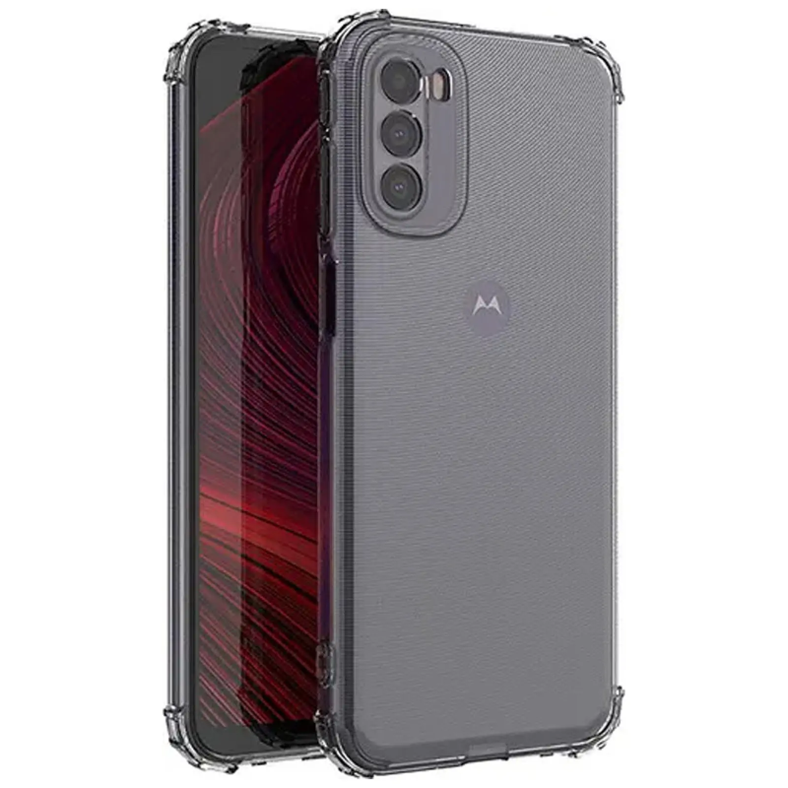 TPU чехол GETMAN Ease logo усиленные углы Full Camera для Motorola Moto G41, Бесцветный (прозрачный), TPU, купить оптом с доставкой