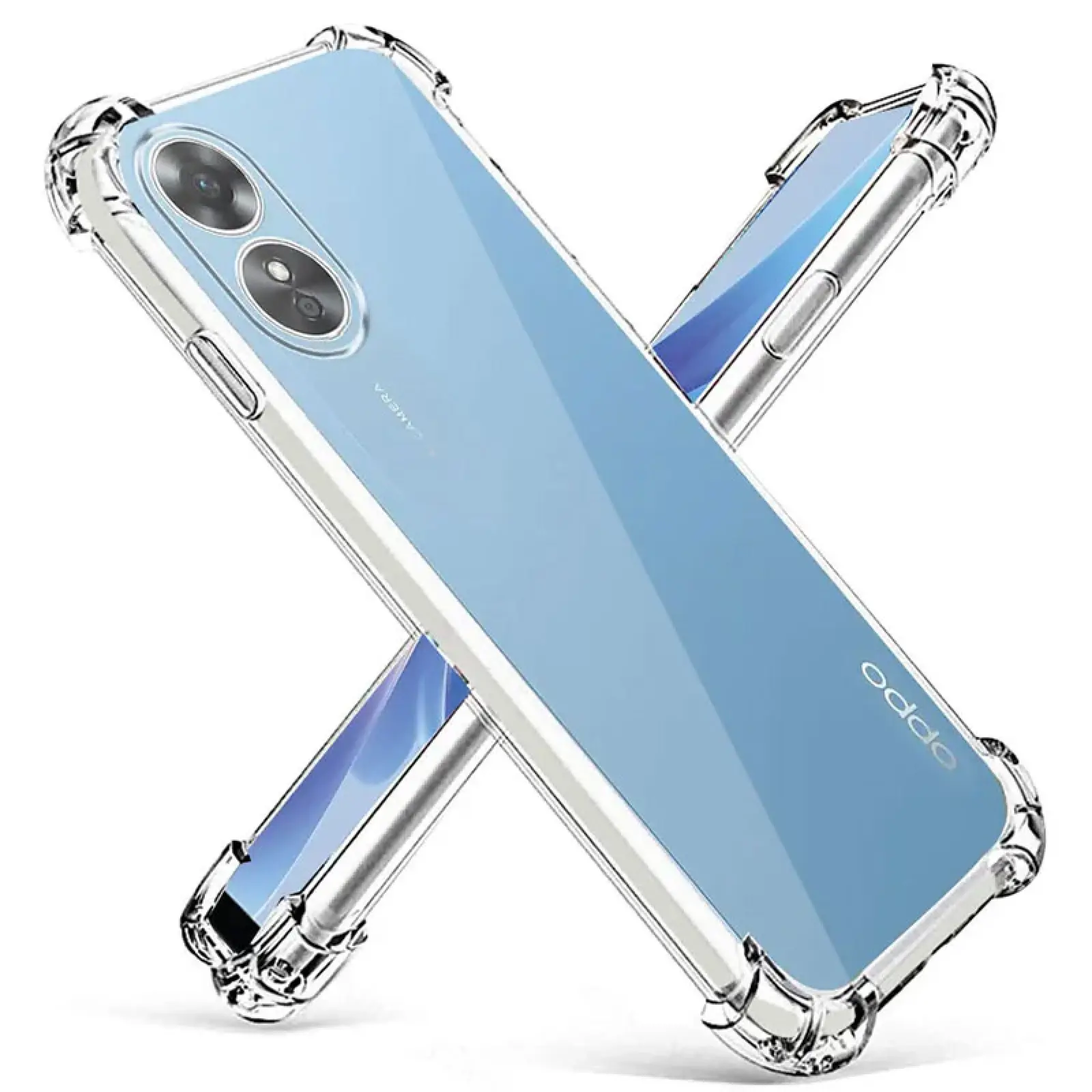 TPU чехол GETMAN Ease logo усиленные углы Full Camera для Oppo A98, Бесцветный (прозрачный) 2, TPU, купить оптом с доставкой