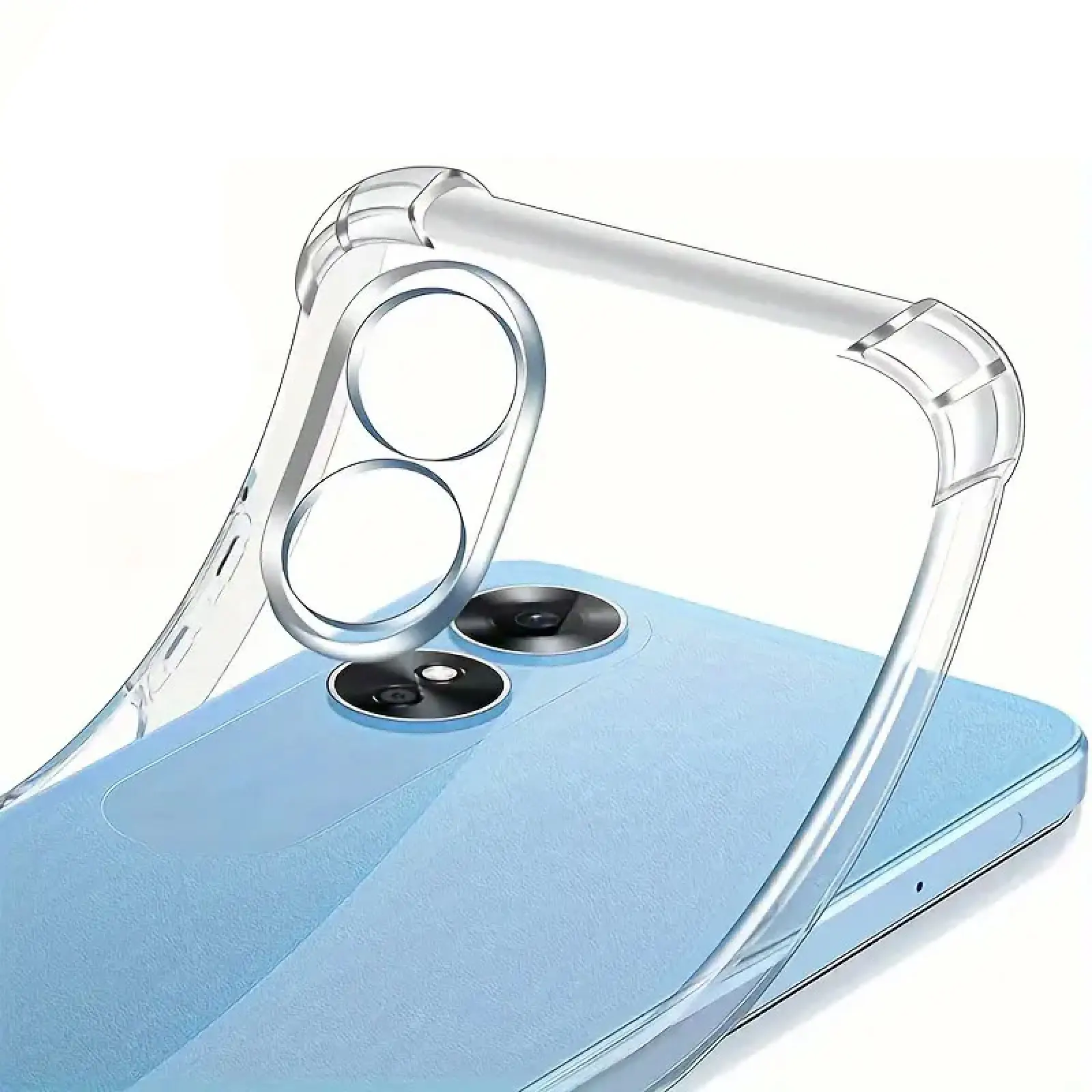 TPU чехол GETMAN Ease logo усиленные углы Full Camera для Oppo A98, Бесцветный (прозрачный) 3, TPU, купить оптом с доставкой