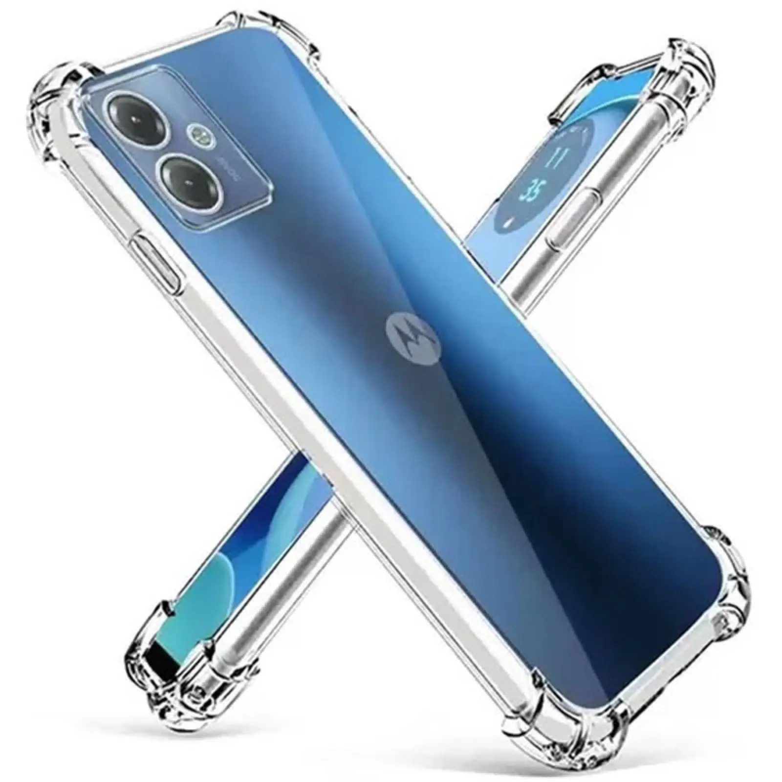 TPU чехол GETMAN Ease logo усиленные углы Full Camera для Motorola Moto G14, Бесцветный (прозрачный) 2, TPU, купить оптом с доставкой