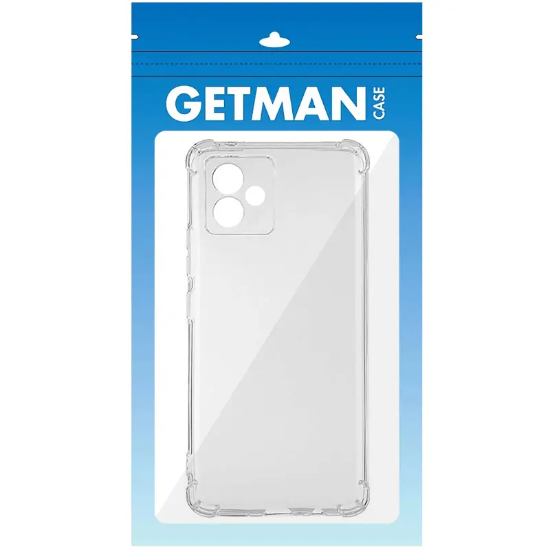 TPU чехол GETMAN Ease logo усиленные углы Full Camera для Motorola Moto G14, Бесцветный (прозрачный) 4, TPU, купить оптом с доставкой