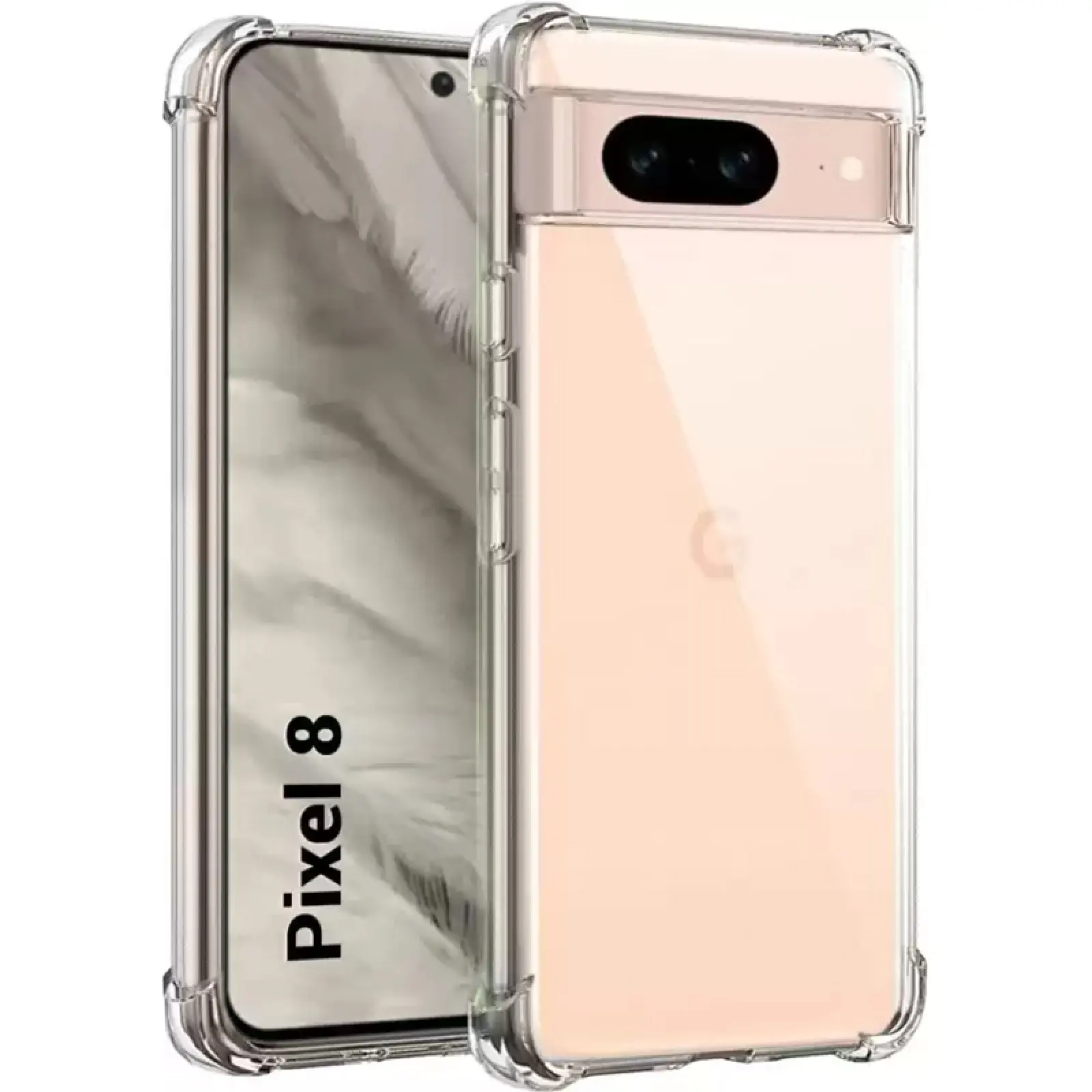 TPU чехол GETMAN Ease logo усиленные углы Full Camera для Google Pixel 8, Бесцветный (прозрачный), TPU, купить оптом с доставкой