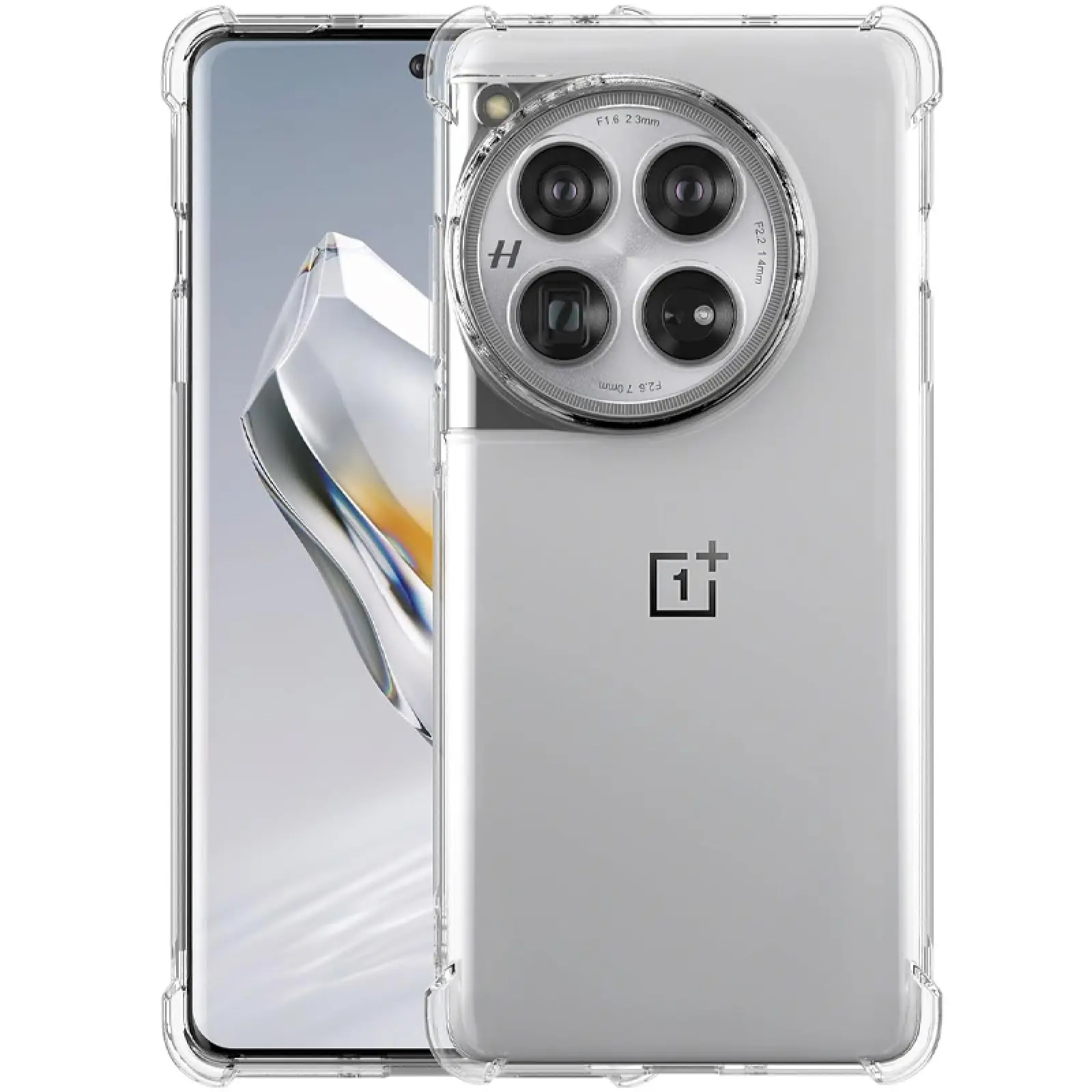 TPU чехол GETMAN Ease logo усиленные углы Full Camera для OnePlus 12, Бесцветный (прозрачный), TPU, купить оптом с доставкой