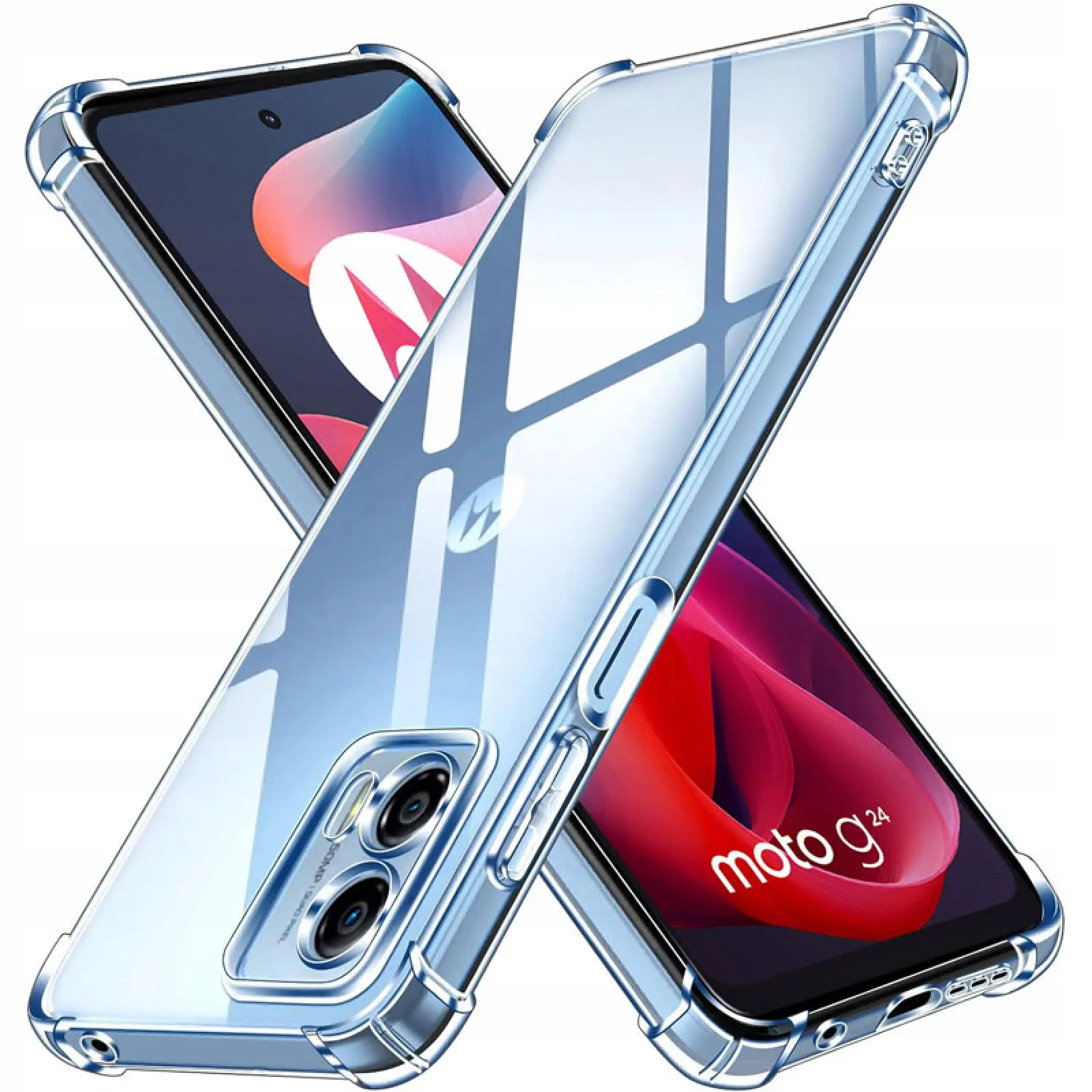 TPU чехол GETMAN Ease logo усиленные углы Full Camera для Motorola Moto G24, TPU, купить оптом с доставкой