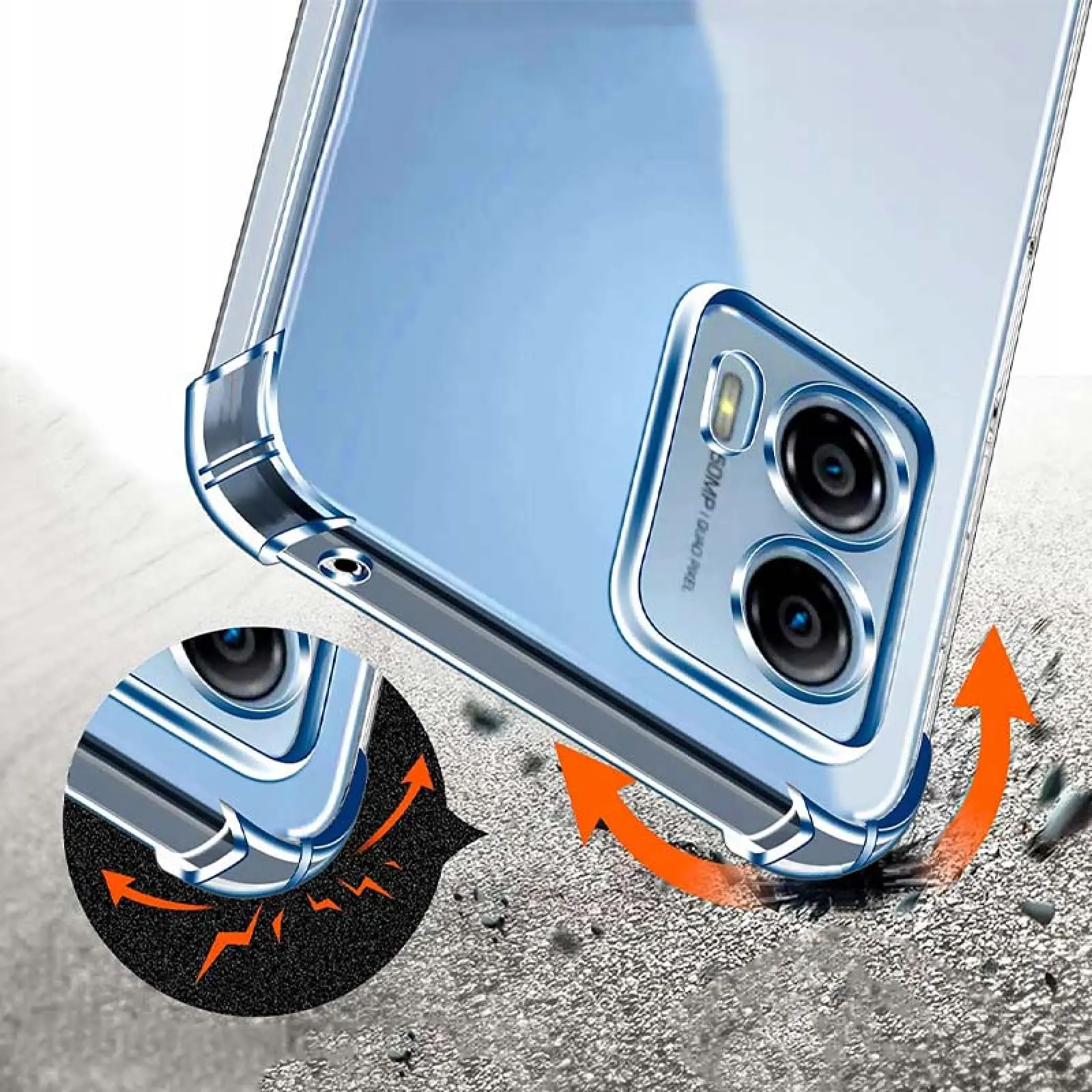 TPU чехол GETMAN Ease logo усиленные углы Full Camera для Motorola Moto G24, Бесцветный (прозрачный) 2, TPU, купить оптом с доставкой