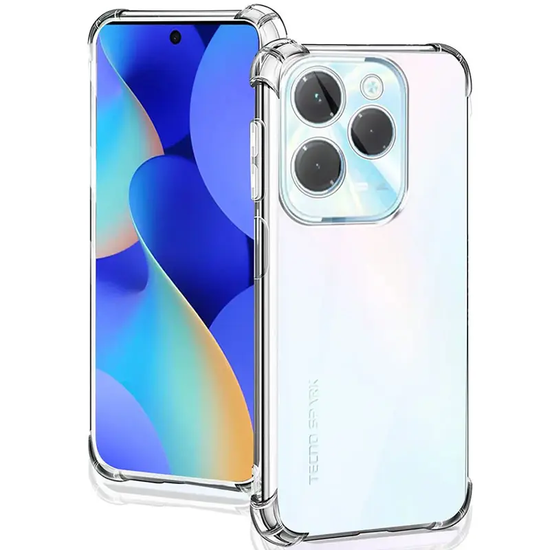 TPU чехол GETMAN Ease logo усиленные углы Full Camera для Infinix Hot 40, Бесцветный (прозрачный) 2, TPU, купить оптом с доставкой