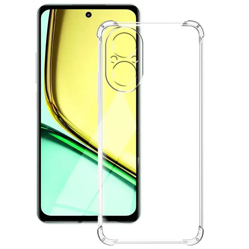 TPU чехол GETMAN Ease logo усиленные углы Full Camera для Realme C67 4G, Бесцветный (прозрачный) 1, TPU, купить оптом с доставкой