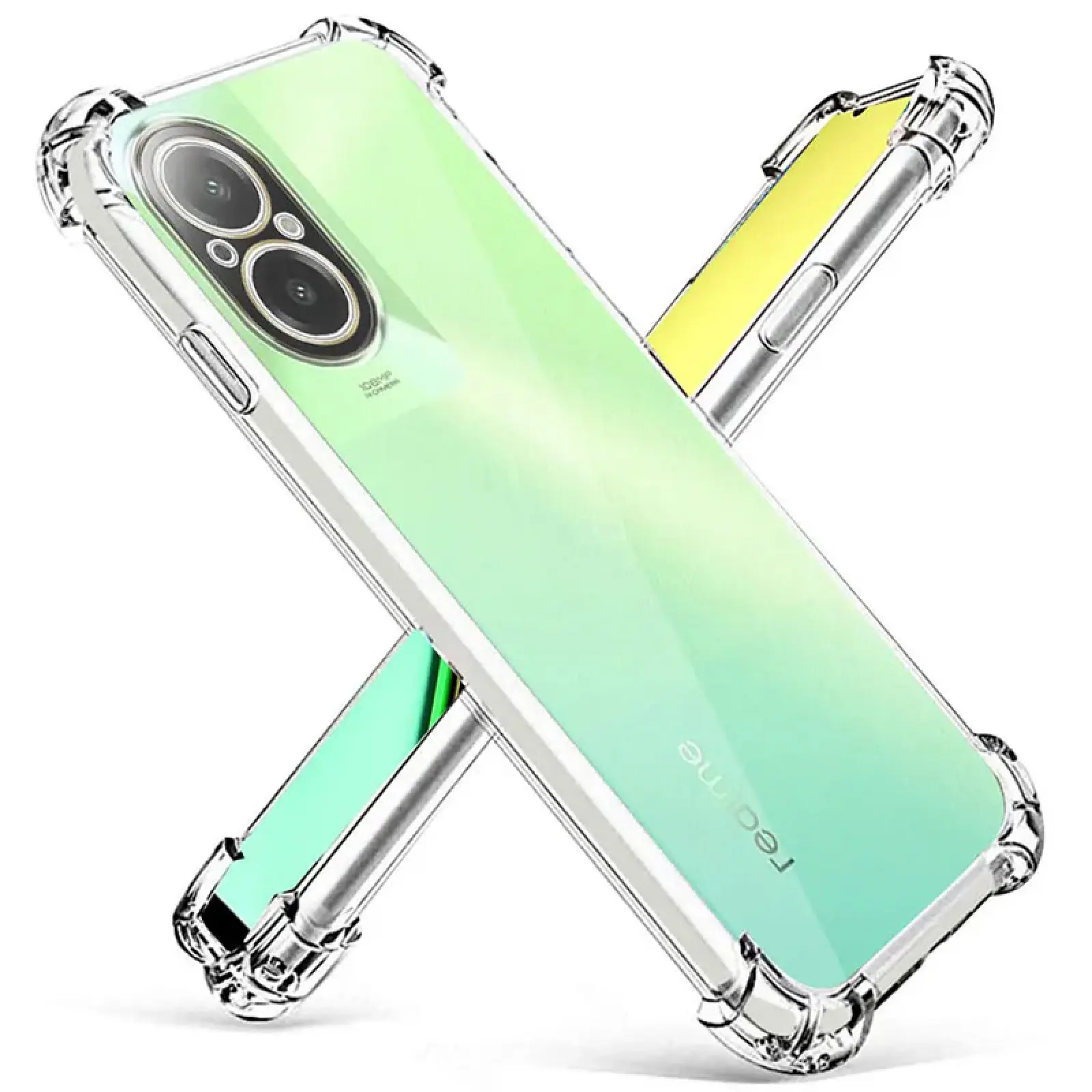 TPU чехол GETMAN Ease logo усиленные углы Full Camera для Realme C67 4G, Бесцветный (прозрачный) 2, TPU, купить оптом с доставкой