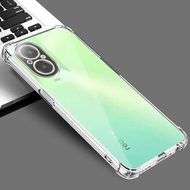 TPU чехол GETMAN Ease logo усиленные углы Full Camera для Realme C67 4G, Бесцветный (прозрачный) 4, TPU, купить оптом с доставкой