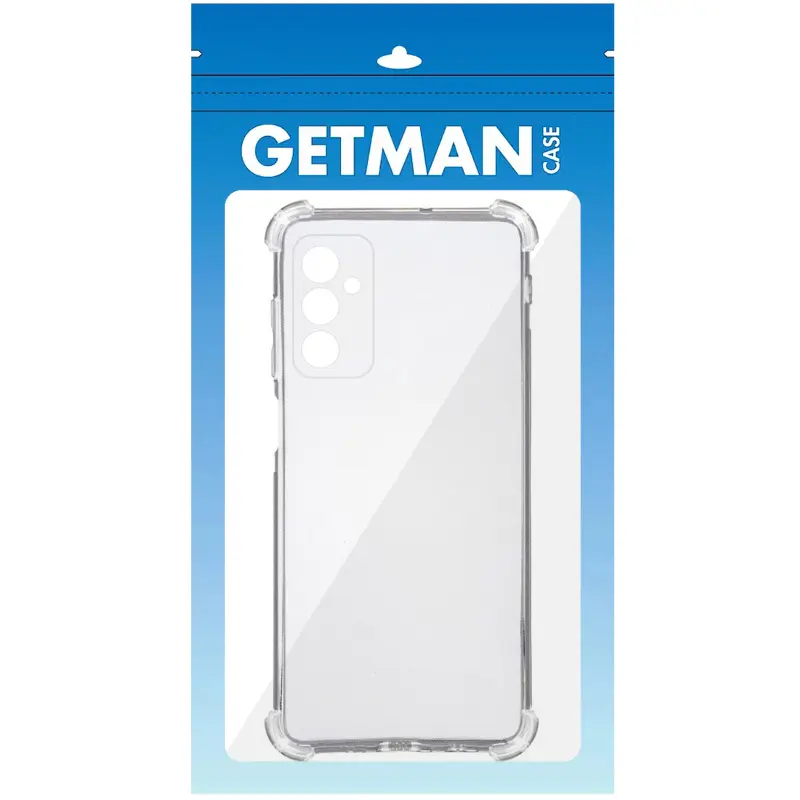 TPU чехол GETMAN Ease logo усиленные углы Full Camera для Samsung Galaxy M35 5G, Бесцветный (прозрачный) 3, TPU, купить оптом с доставкой