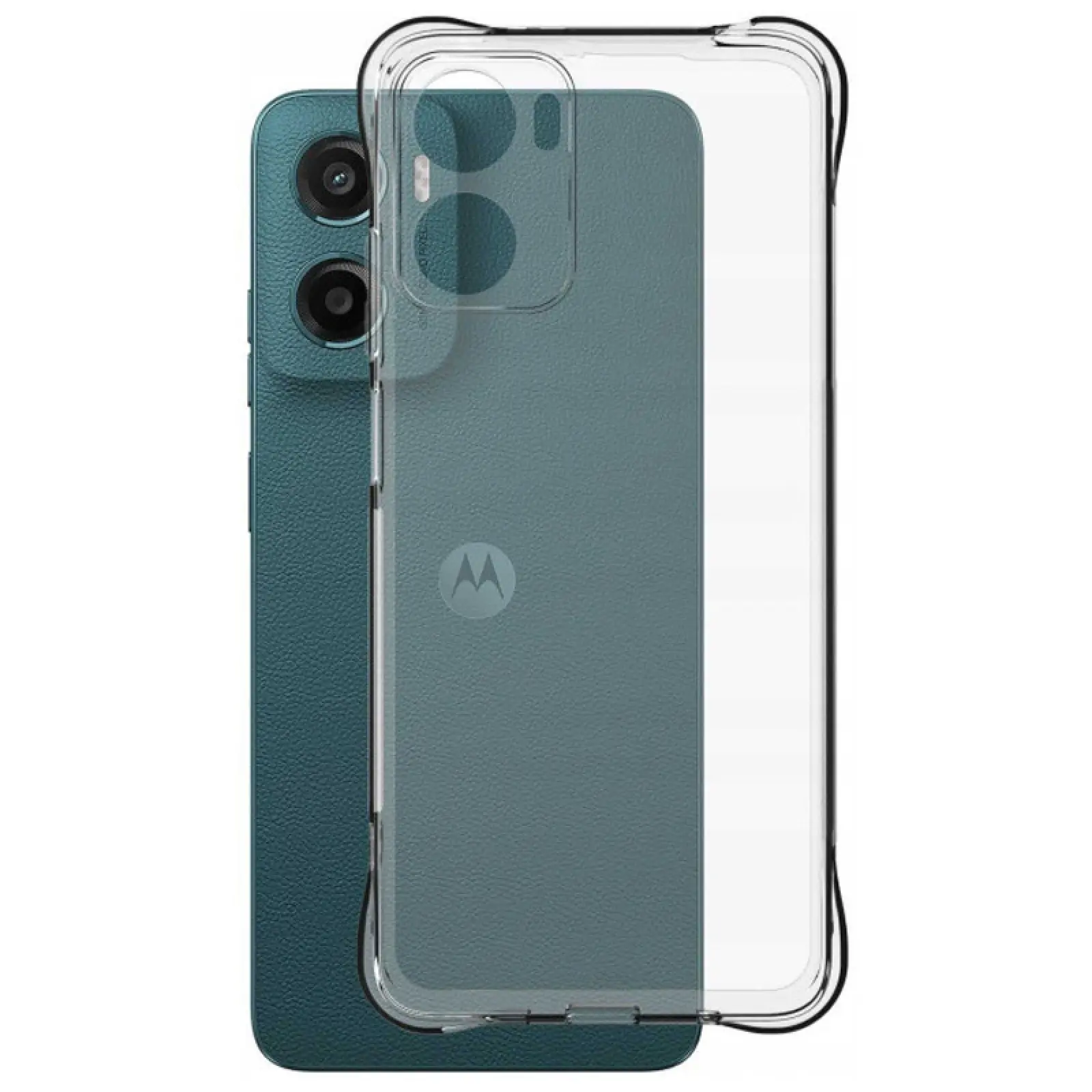 TPU чехол GETMAN Ease logo усиленные углы Full Camera для Motorola Moto G05 / E15, Бесцветный (прозрачный), TPU, купить оптом с доставкой