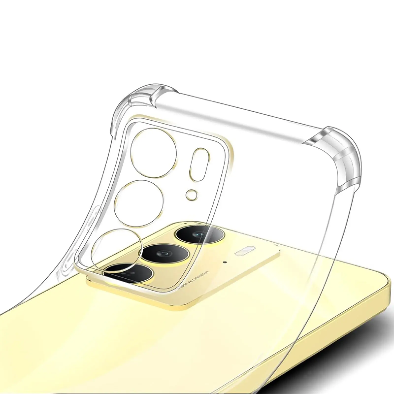 TPU чехол GETMAN Ease logo усиленные углы Full Camera для Realme C75 / C75x, Бесцветный (прозрачный) 1, TPU, купить оптом с доставкой